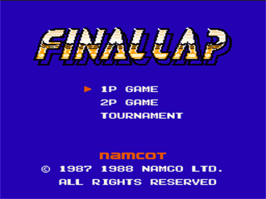Final Lap - Screenshot - Game Title Image