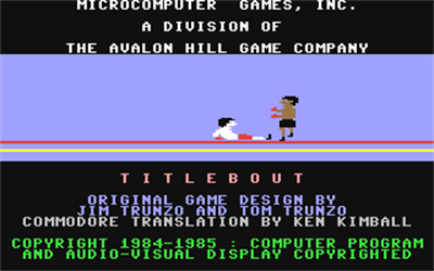 Computer Titlebout: Game of Professional Boxing - Screenshot - Game Title Image