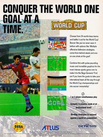 Tecmo World Cup - Advertisement Flyer - Front