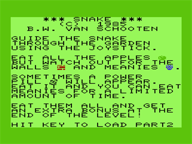 Snake (B.W. Van Schooten) - Screenshot - Game Title Image