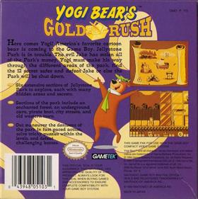 Yogi Bear's Gold Rush - Box - Back Image