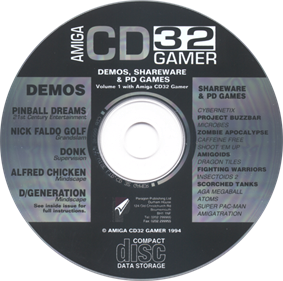 Amiga CD32 Gamer Cover Disc 1 - Disc