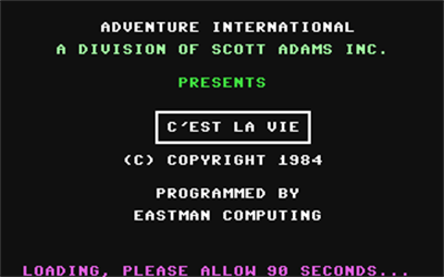 C'est La Vie - Screenshot - Game Title Image