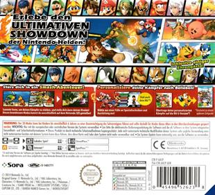 Super Smash Bros. for Nintendo 3DS - Box - Back Image