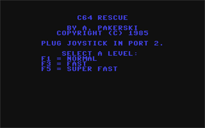 C64 Rescue - Screenshot - Game Title Image