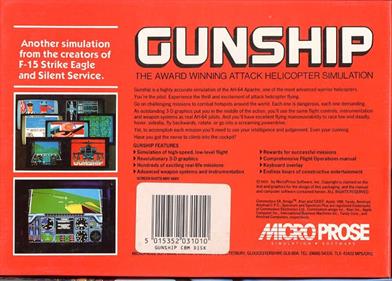 Gunship: The Helicopter Simulation - Box - Back Image