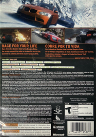 Need for Speed: The Run - Box - Back Image
