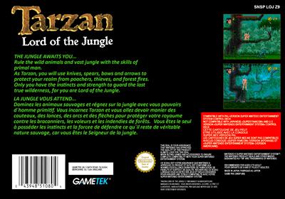 Tarzan: Lord of the Jungle - Fanart - Box - Back Image