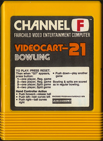 Videocart-21: Bowling - Cart - Front Image