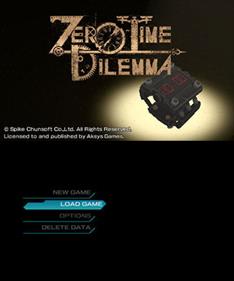 Zero Escape: Zero Time Dilemma - Screenshot - Game Title Image