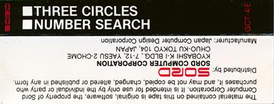 Three Circles/Number Search - Box - Back Image