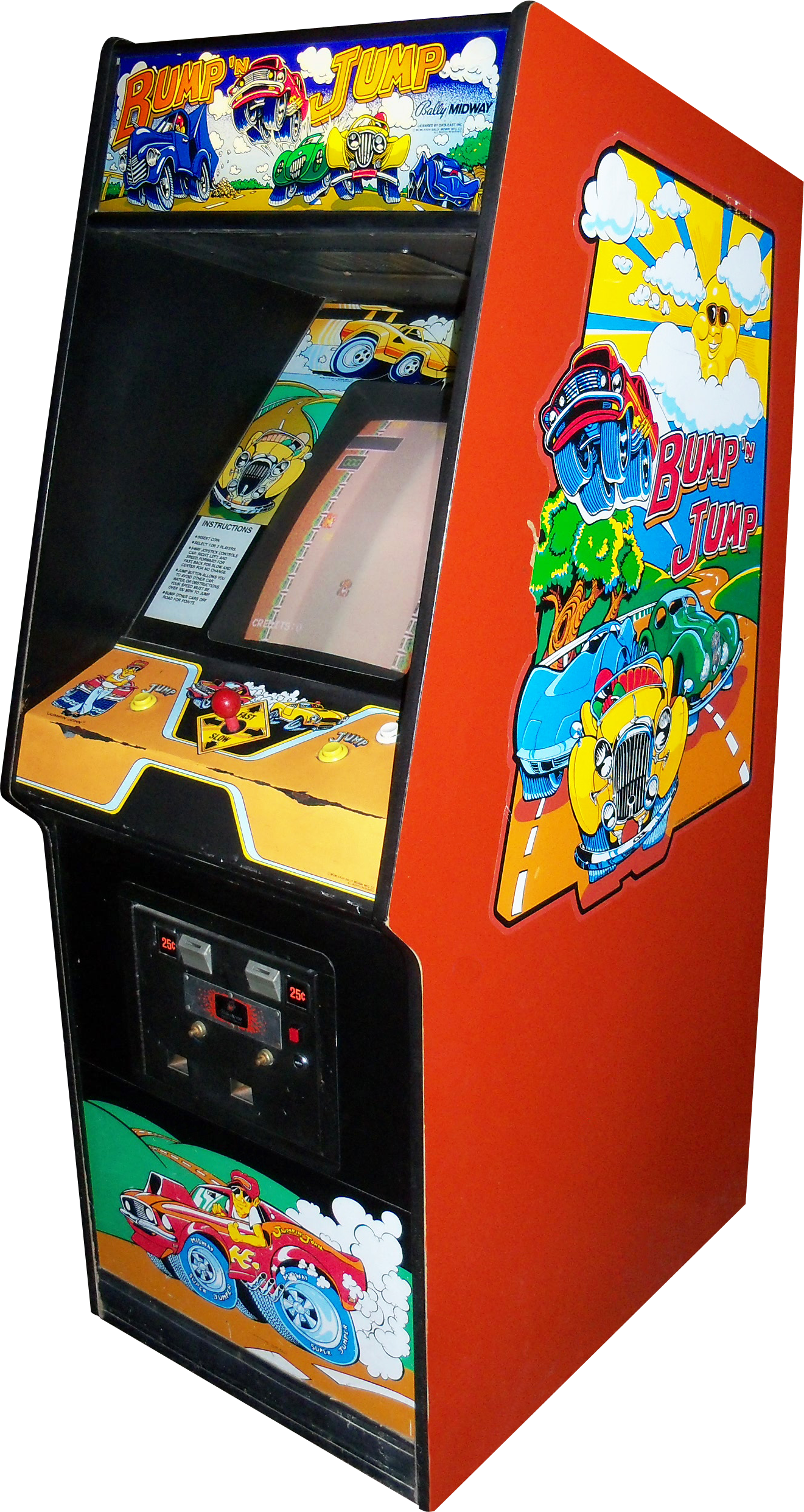 Bally's cool Bump 'N' Jump Arcade Game! Dedicated Cabinet Gameplay Video 