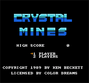 Crystal Mines - Screenshot - Game Title Image
