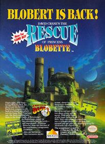 David Crane's The Rescue of Princess Blobette Starring A Boy and his Blob - Advertisement Flyer - Front Image
