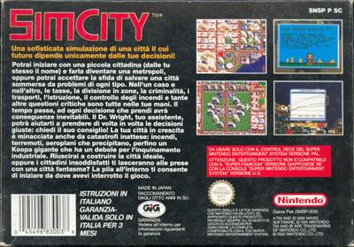 SimCity - Box - Back Image