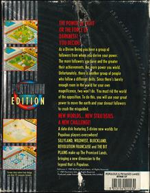 Populous & Populous: The Promised Lands - Box - Back Image