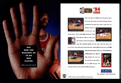 NBA Action '94 - Advertisement Flyer - Front Image