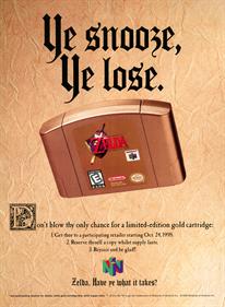 The Legend of Zelda: Ocarina of Time - Advertisement Flyer - Front Image