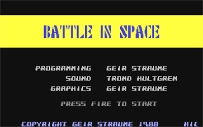 Battle in Space - Screenshot - Game Title Image