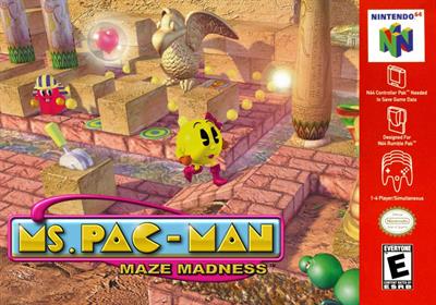 Ms. Pac-Man Maze Madness - Fanart - Box - Front Image