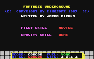 Fortress Underground - Screenshot - Game Title Image