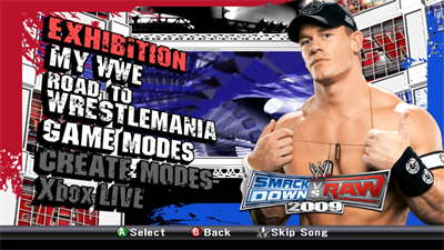 WWE SmackDown vs. Raw 2009 - Screenshot - Game Select Image