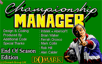Championship Manager: End of 1994 Season Data Up-date Disk - Screenshot - Game Title Image