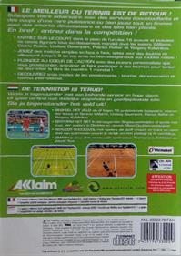 Sega Sports Tennis - Box - Back Image