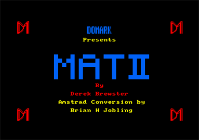 Codename Mat II  - Screenshot - Game Title Image