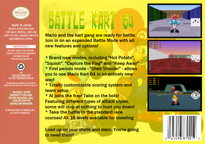 Battle Kart 64 - Fanart - Box - Back Image