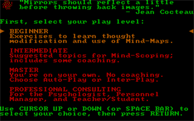 Timothy Leary's Mind Mirror - Screenshot - Game Select Image