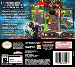 Mage Knight: Destiny's Soldier - Box - Back Image