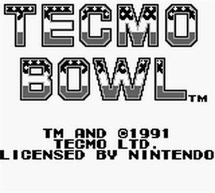 Tecmo Bowl - Screenshot - Game Title Image