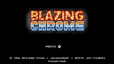 Blazing Chrome - Screenshot - Game Title Image