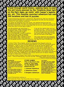 Lords of Time - Box - Back Image
