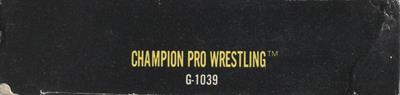 Champion Pro Wrestling - Box - Spine Image