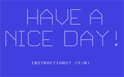 Have a Nice Day! - Screenshot - Game Title Image