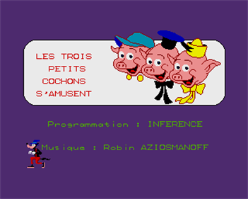 Les Trois Petits Cochons s'Amusent - Screenshot - Game Title Image