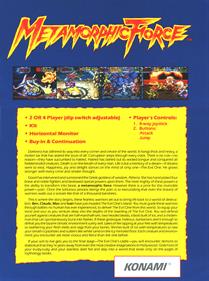 Metamorphic Force - Advertisement Flyer - Back Image