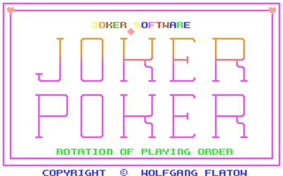 Aussie Joker Poker - Screenshot - Game Title Image