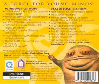 Star Wars Math: Jabba's Game Galaxy - Box - Back Image