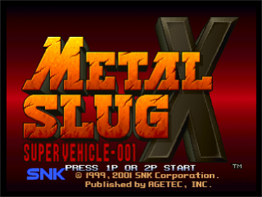 Metal Slug X - Screenshot - Game Title Image