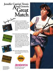 Jennifer Capriati Tennis - Advertisement Flyer - Front Image