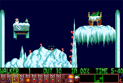 Christmas Lemmings - Screenshot - Gameplay Image