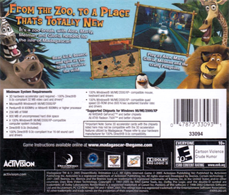 Madagascar - Box - Back Image