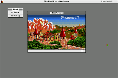 Phantasie III: The Wrath of Nikademus - Screenshot - Game Title