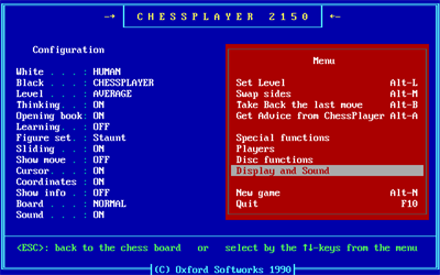 Chess Player 2150 - Screenshot - Game Select Image