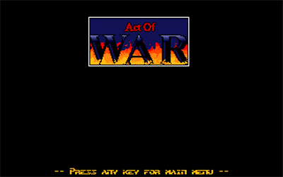 Act of War - Screenshot - Game Title Image