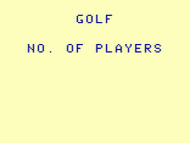 Golf - Screenshot - Game Title Image