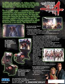 The House of the Dead 4 - Box - Back Image
